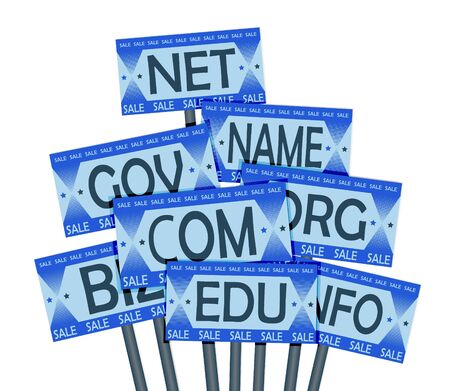 Domain names sale. Retro posterのイラスト素材