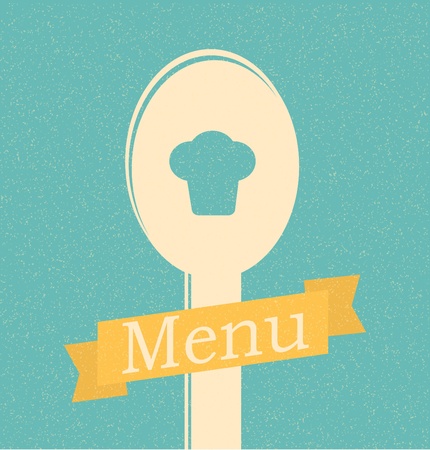 restaurant menu retro posterのイラスト素材