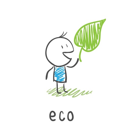 Eco man.のイラスト素材
