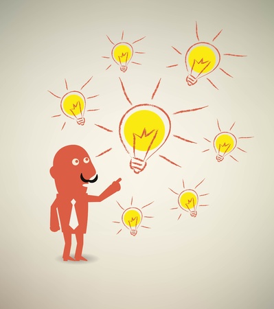 illustration of idea bulbのイラスト素材