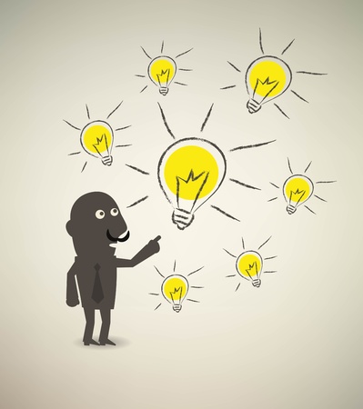 illustration of idea bulbのイラスト素材