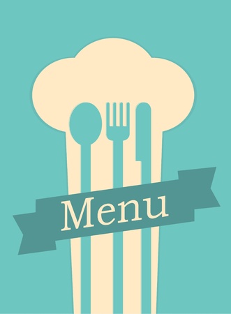 restaurant menu retro posterのイラスト素材