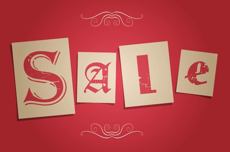Sale Vintage Posterのイラスト素材