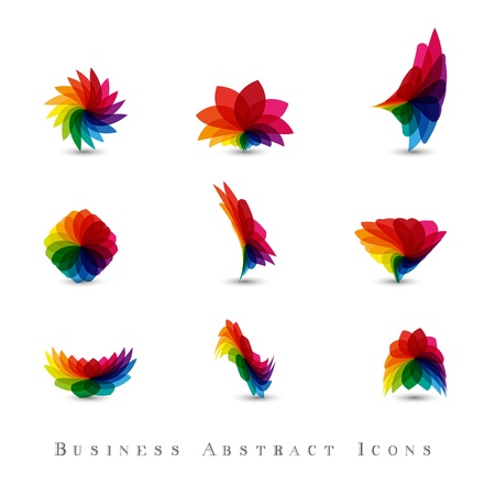 Business abstract icons setの写真素材