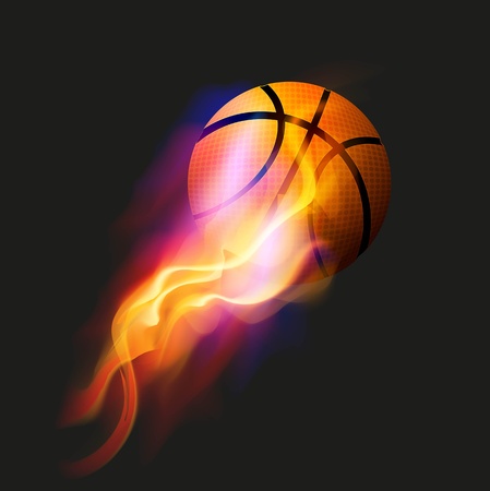 Basketball Fire Ballのイラスト素材