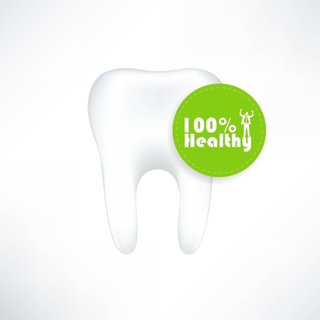 Tooth  On White Background  Vector Illustrationのイラスト素材
