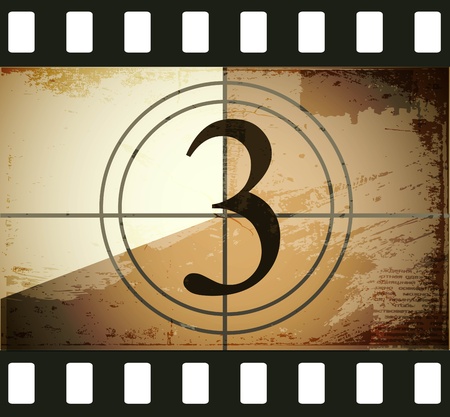 Grunge film countdownのイラスト素材