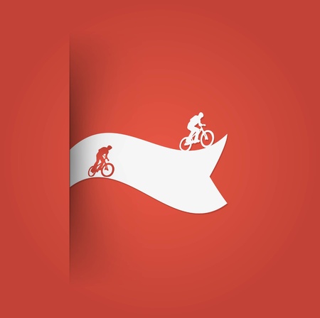 cyclist label.のイラスト素材