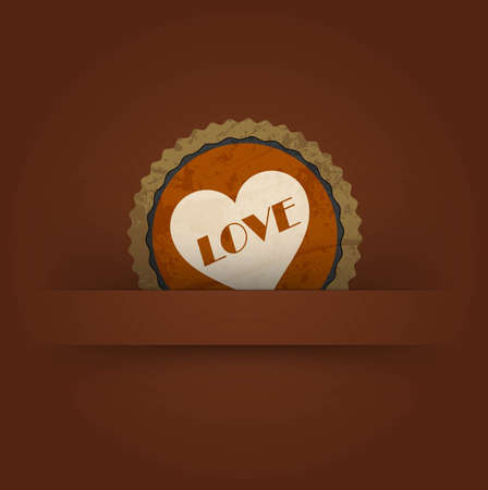 vintage retro love labelsのイラスト素材