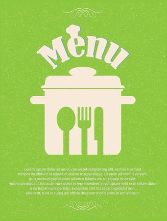 restaurant menu retro posterのイラスト素材