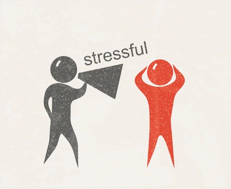 Stressful  Retro posterのイラスト素材