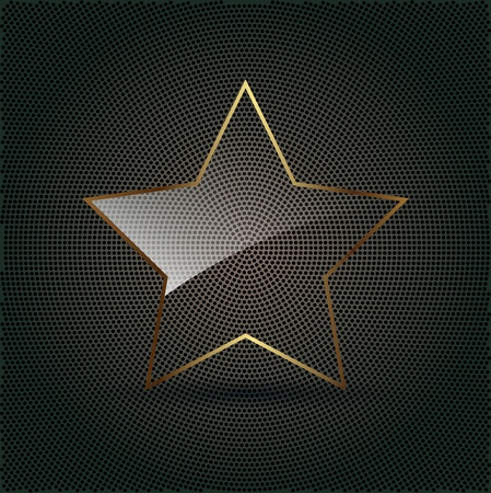 Star Glass on metal backgroundのイラスト素材