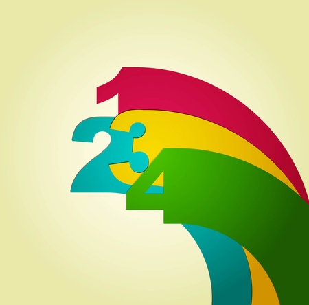 Vector Paper number backgroundのイラスト素材