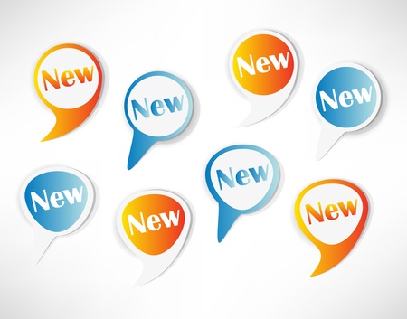 New Labels  Vector のイラスト素材