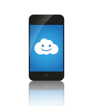 Cloud computing on mobile,のイラスト素材