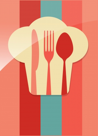 restaurant menu retro posterのイラスト素材