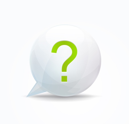 Concept speech bubble. Question mark のイラスト素材