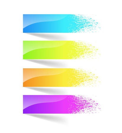 Colorful ink splash banner.のイラスト素材