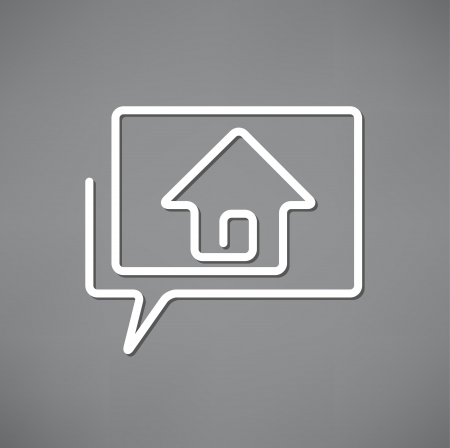 Real estate concept design element speech bubbleのイラスト素材