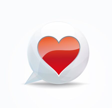 heart. speech bubbleのイラスト素材