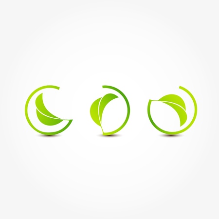 Leaf nature iconsの写真素材