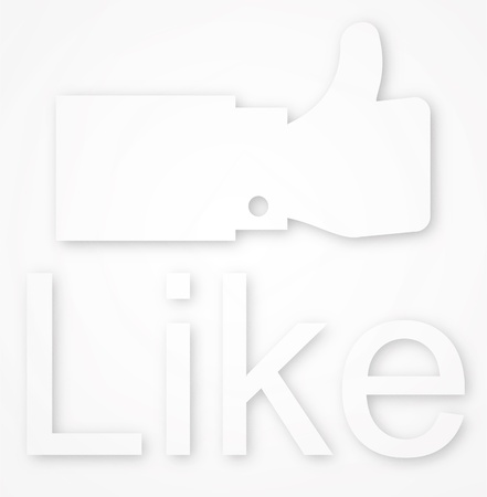 Like symbol on white background,の写真素材