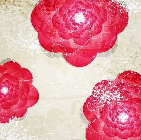 Abstract Invitation vintage floral background. の写真素材