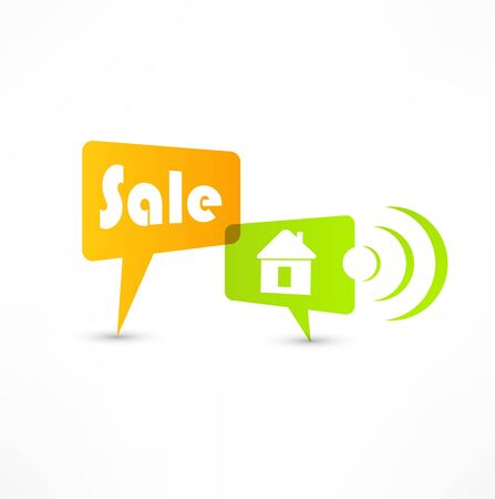 House for sale. Concept speech bubblesの写真素材