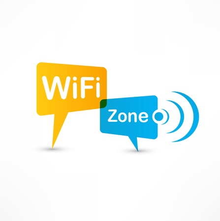 WiFi Zone speech bubblesの写真素材