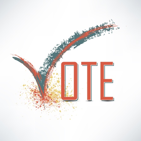 Vote text with check markのイラスト素材