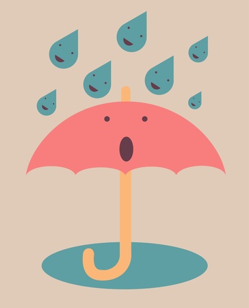 Umbrella posterのイラスト素材