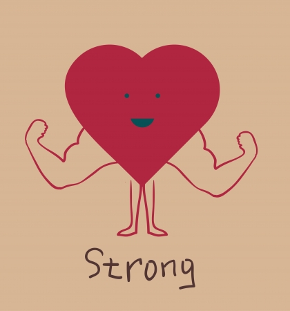 strong heartのイラスト素材