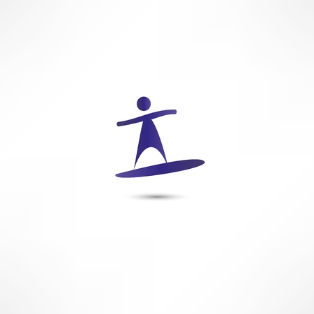Man On Surf  Iconのイラスト素材