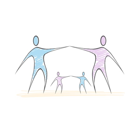 Team symbol. Collaboaration.のイラスト素材