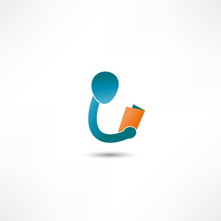 Book Reader Sign Iconのイラスト素材