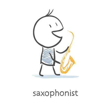Saxophonist のイラスト素材