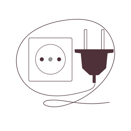 Plug and socketのイラスト素材