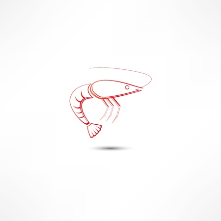 Shrimp Iconのイラスト素材