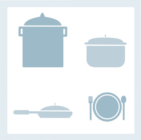 Set of kitchen toolsのイラスト素材