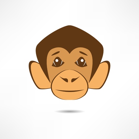 Attentive monkey.のイラスト素材