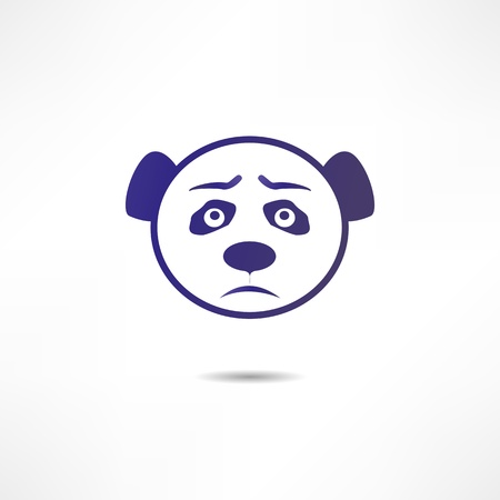 Sad panda.のイラスト素材