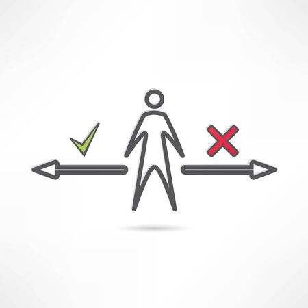 Choose the direction iconのイラスト素材