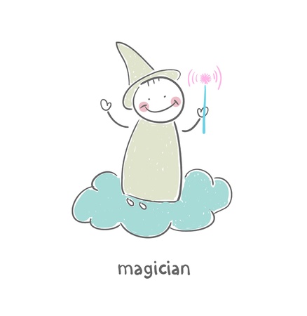 Magician. Illustration.のイラスト素材