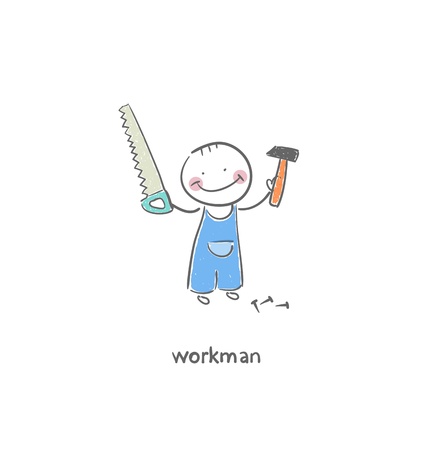 Working man  Illustration のイラスト素材