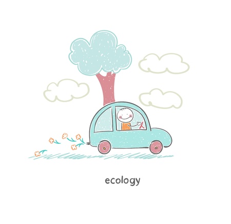 Eco carのイラスト素材