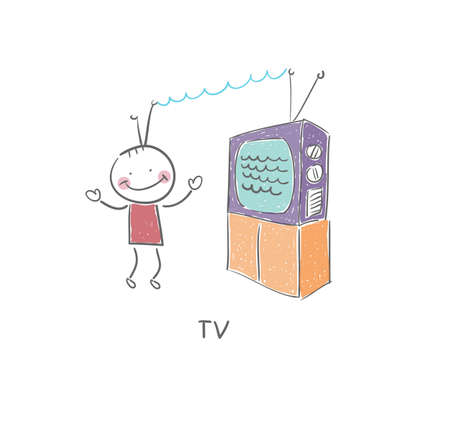 TV and manの写真素材