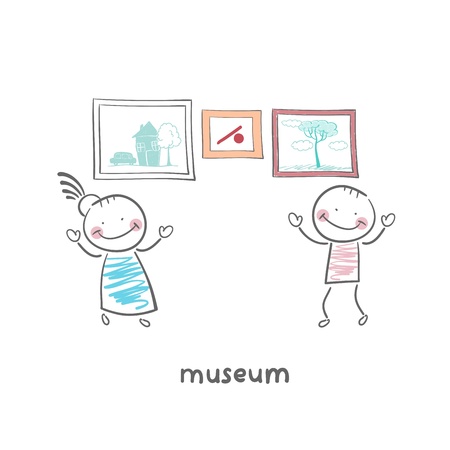 The art galleryのイラスト素材
