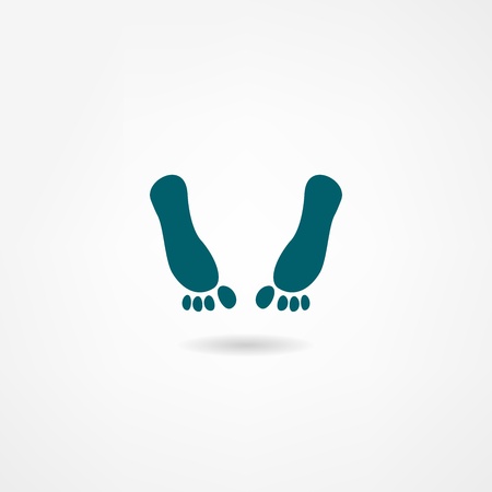 footprint iconのイラスト素材