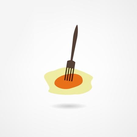 scrambled eggs iconのイラスト素材