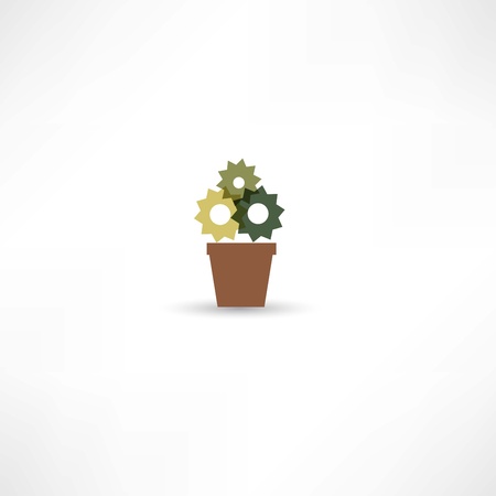 flower in a pot iconのイラスト素材